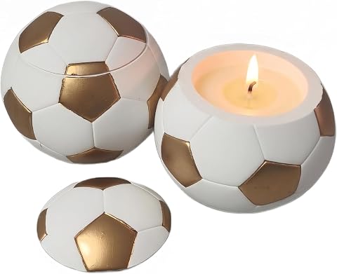Soccer Ball Scented Candle for 2026 World Cup - Long-Lasting Soy Wax, Clean Burn