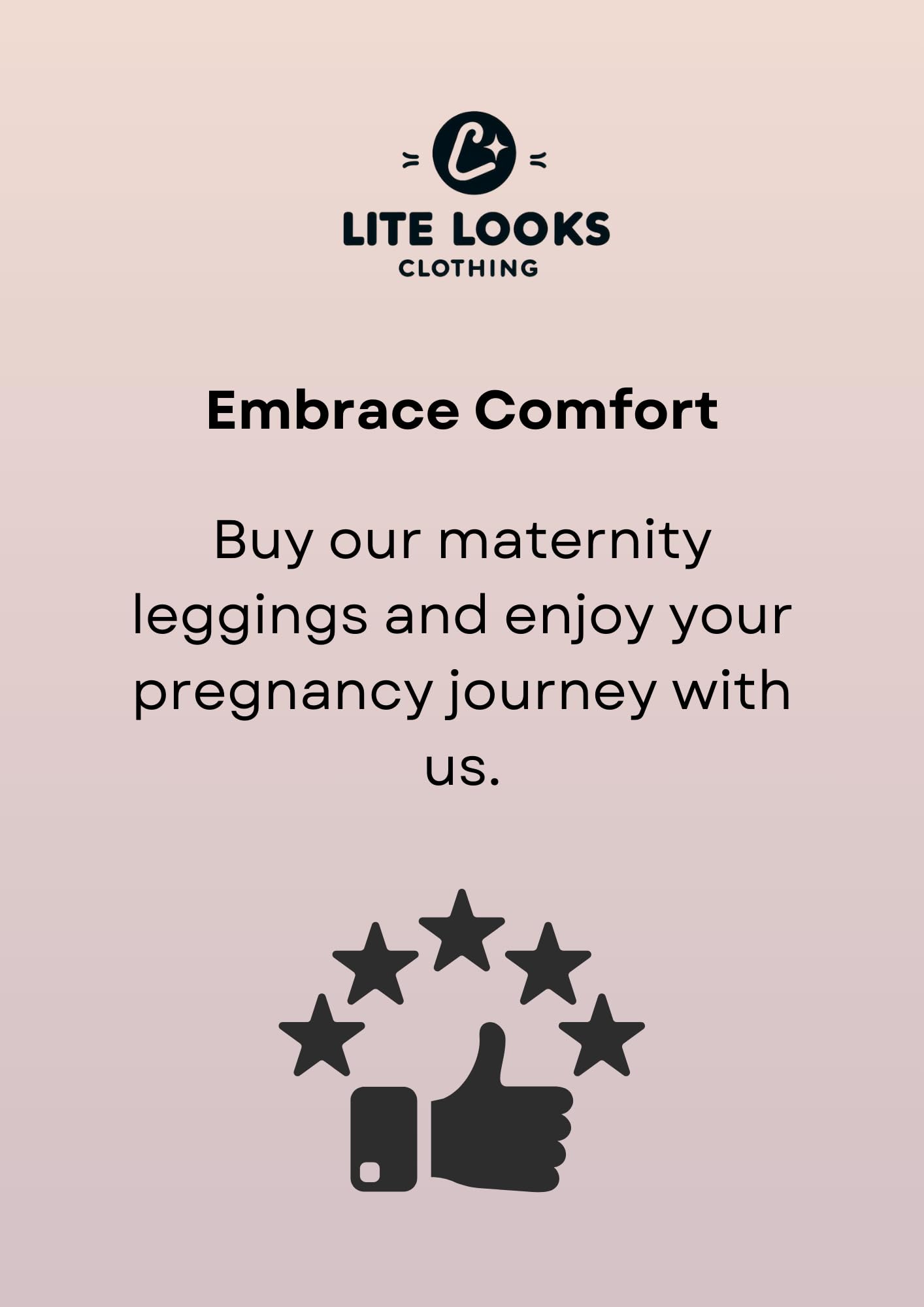 Litelooks Women's Cotton Lycra Over Belly Maternity Leggings - Comfortable, Seam-Free, High Waist Support, Stretchable Pregnancy Pants for Pre & Post Pregnancy (in, Alpha, XL, Regular, Gry-BLK) - Image 6 thumbnail
