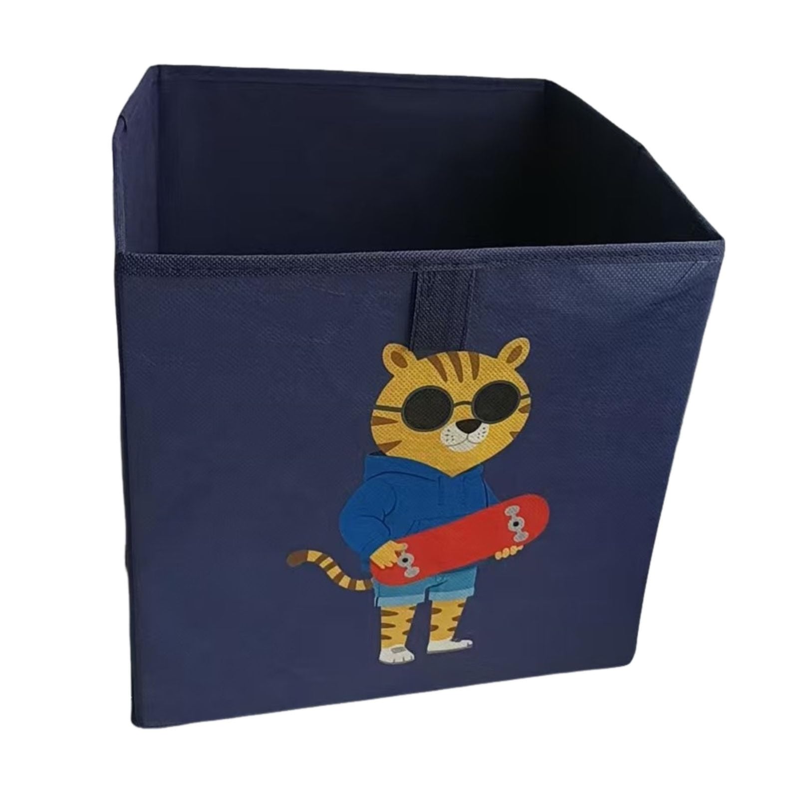 Tuxoiou D Collapsible Storage Bin Soft Non-Woven Container, Waterproof Fabric Basket, Space-Saving Solution For Kids Room Clothes Toys Organizer
