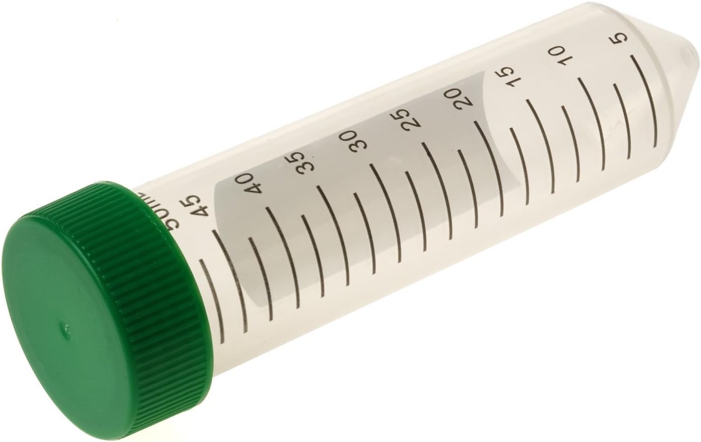 Celltreat229420 Polypropylene Centrifuge Tube, Sterile, 50mL Volume, Paperboard Rack (Case of 500)