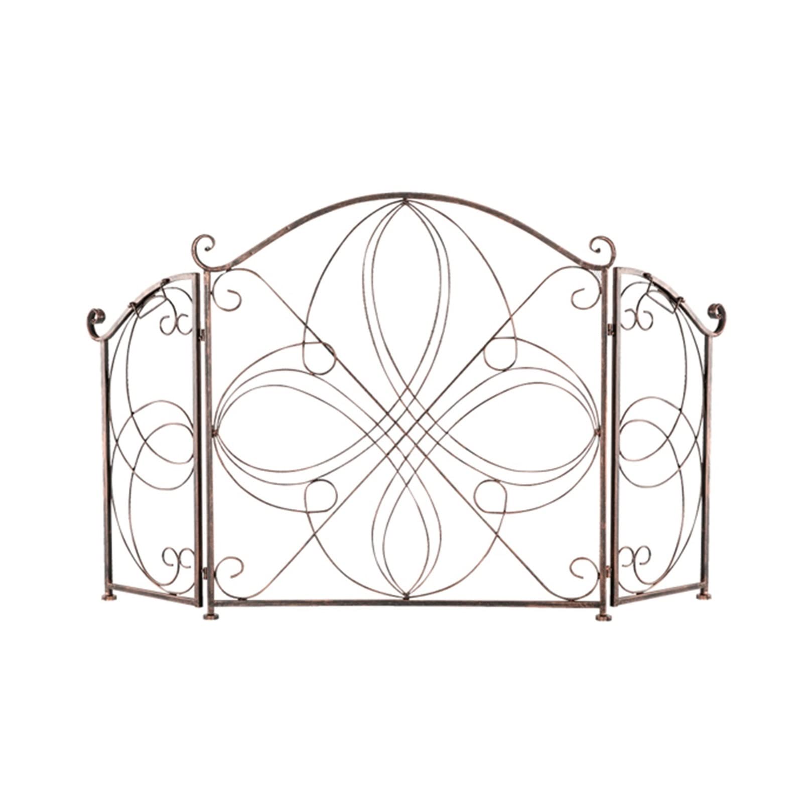 Schermi per Caminetti di Guardia Angoli Retro Old Pattern Griglia Soggiorno Decorazione Ferro Camino Schermo Accessori per Caminetti in Rete Decorativa