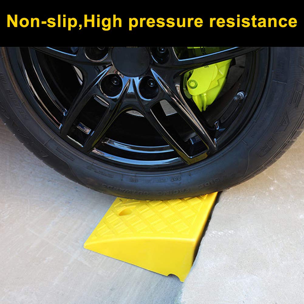 2 rampe in gomma per marciapiedi, rampa per marciapiedi, rampa in gomma, rampa per sedia a rotelle, rampa portatile per auto caravan (5 cm, nero)