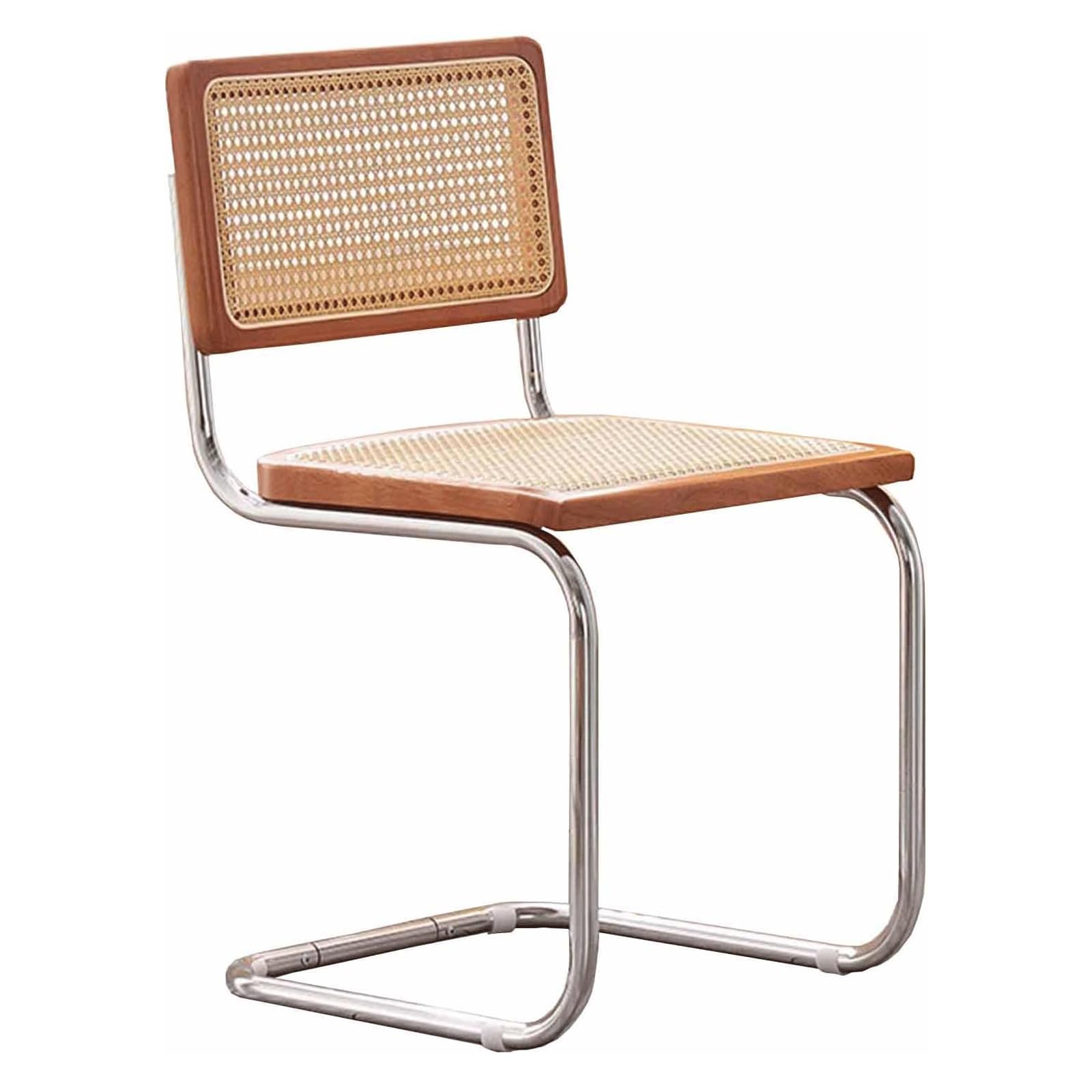 Chaise en rotin du milieu du siècle sans accoudoirs pour salle à manger et cuisine