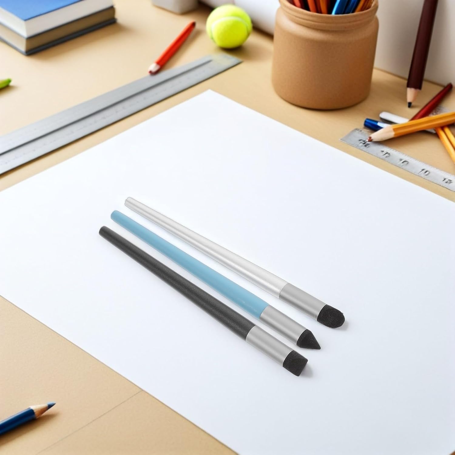 6pcs Art Blending Pens for Drawing and Painting Sponge Tips