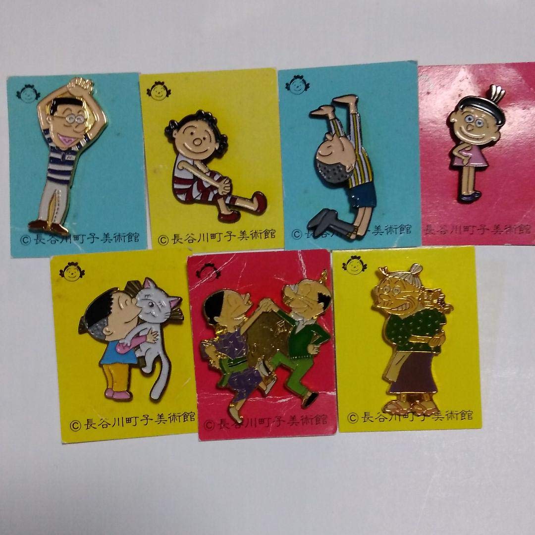 サザエさん　アニメキャラクター ピンバッジ 8個セット　創作物　ビンテージ サザエさん アニメキャラクター ピンバッジ 8個セット 創作物