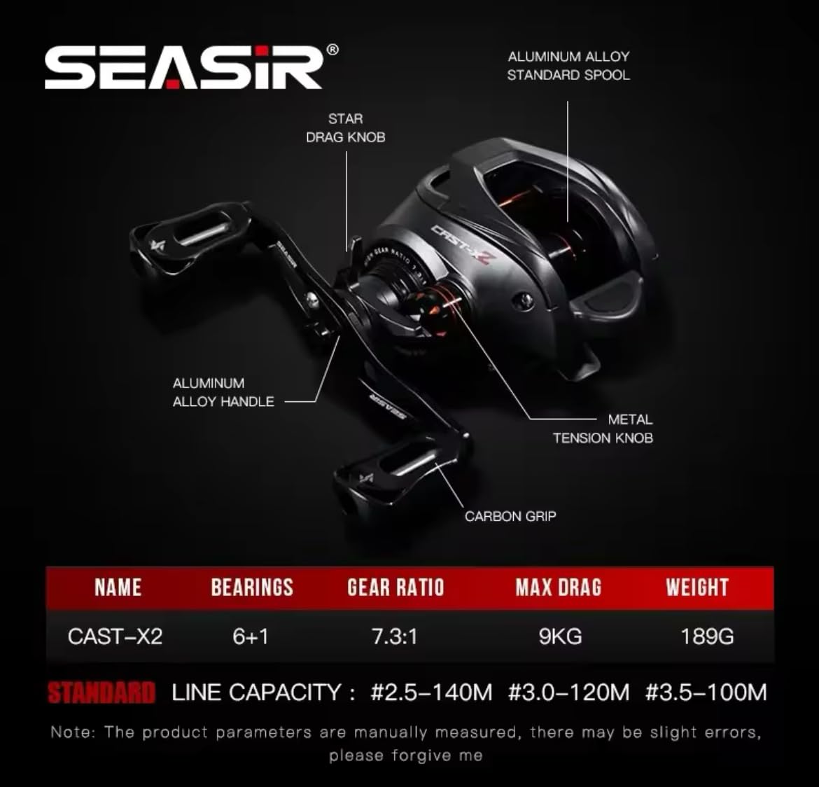 タトゥーラ込み seasir cast-x high gear ベイトリール 左 seasir cast-x high gear ベイトリール 左ハンドル 新品 - メルカリ