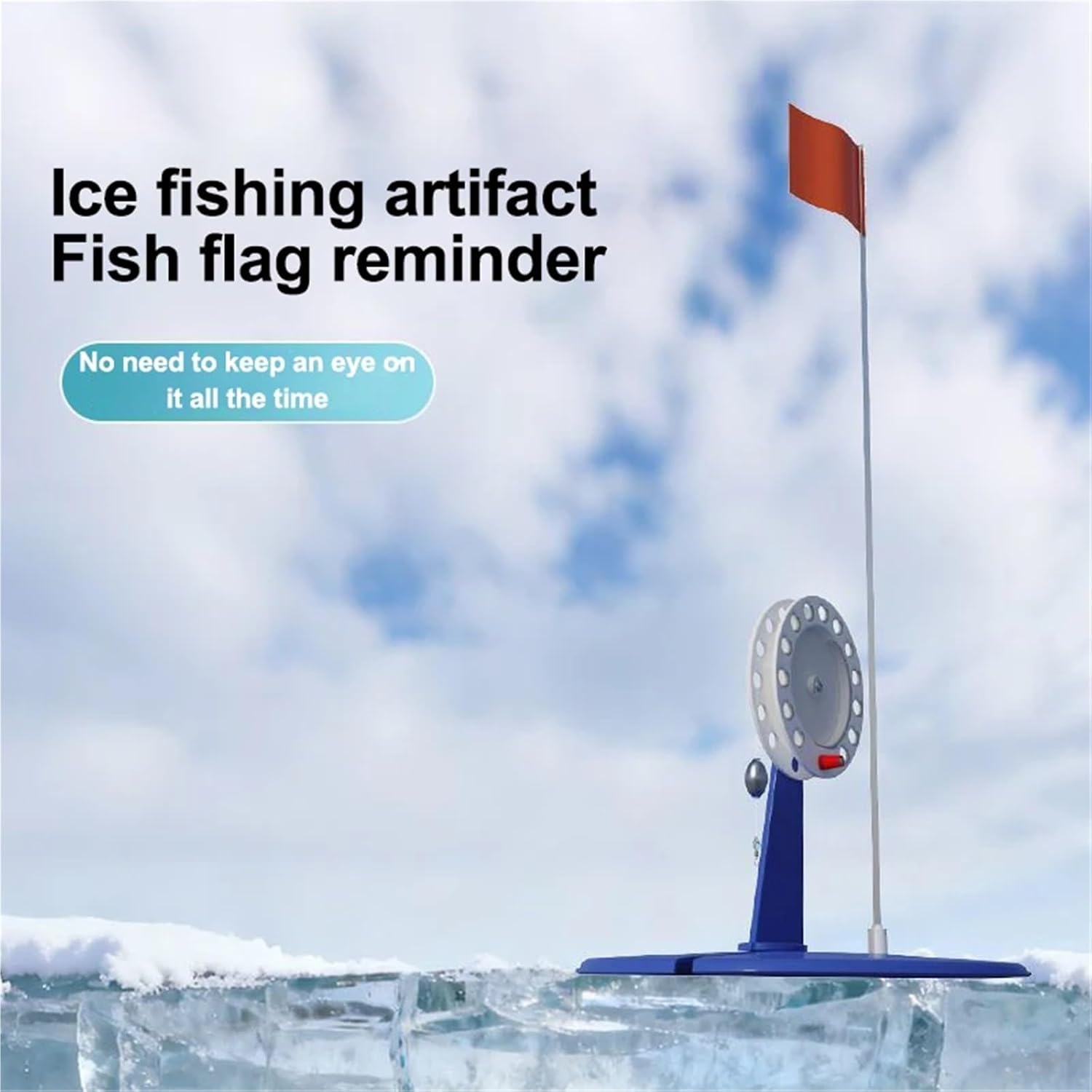 Ice Fishing Tip Up 8 Pcs Winter Essential Ice Fishing Rod Tip Up with Portable Flag; Robust Accessories Set