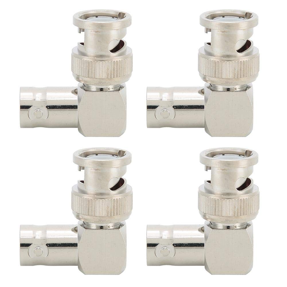Topiky Men's Default 4Pcs Bnc To Bnc Fe Right Angle Elbow Adapter Connector,Bnc To Bnc Fe Right Angle Elbow Adapter Connector 50 Ohms Brass Connector