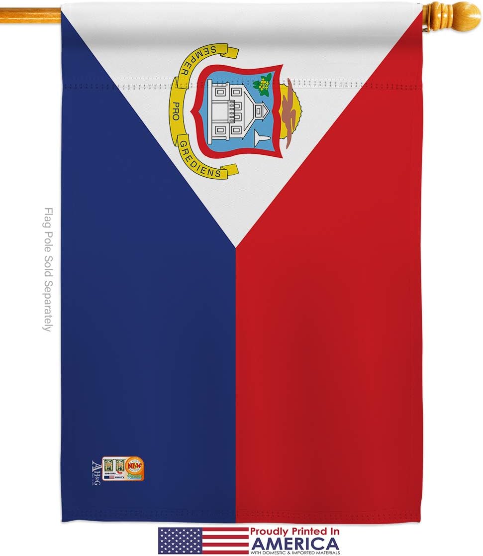 St Martin House Flag Regional Nationality Nation International World Country Particular Area Small Decorative Gift Yard Banner Made In USA 28 X 40