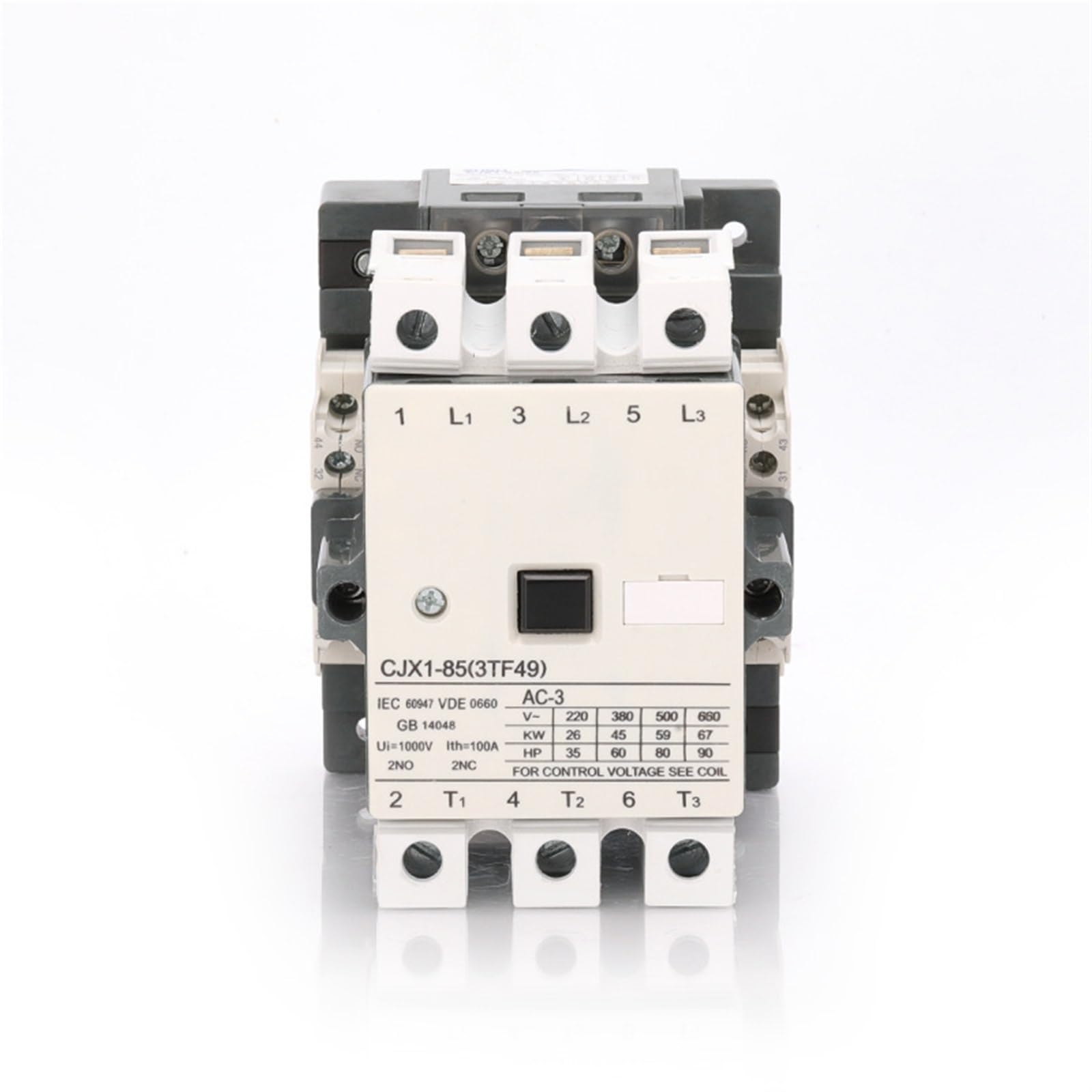 Contacteur CA CJX1-85/22 relais de puissance 85A bobine AC 110V pour armoire