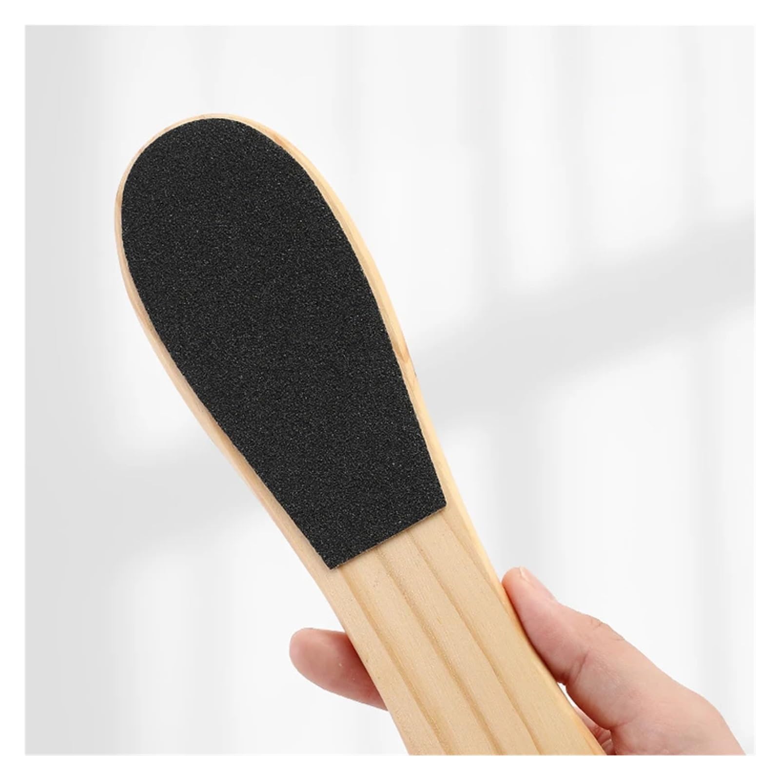 1pc Bimsstein Holz Griff Doppelseitige Fuß Bord Datei Abgestorbene Haut Schwielen Grinder Pediküre Werkzeug Reiben(Small)
