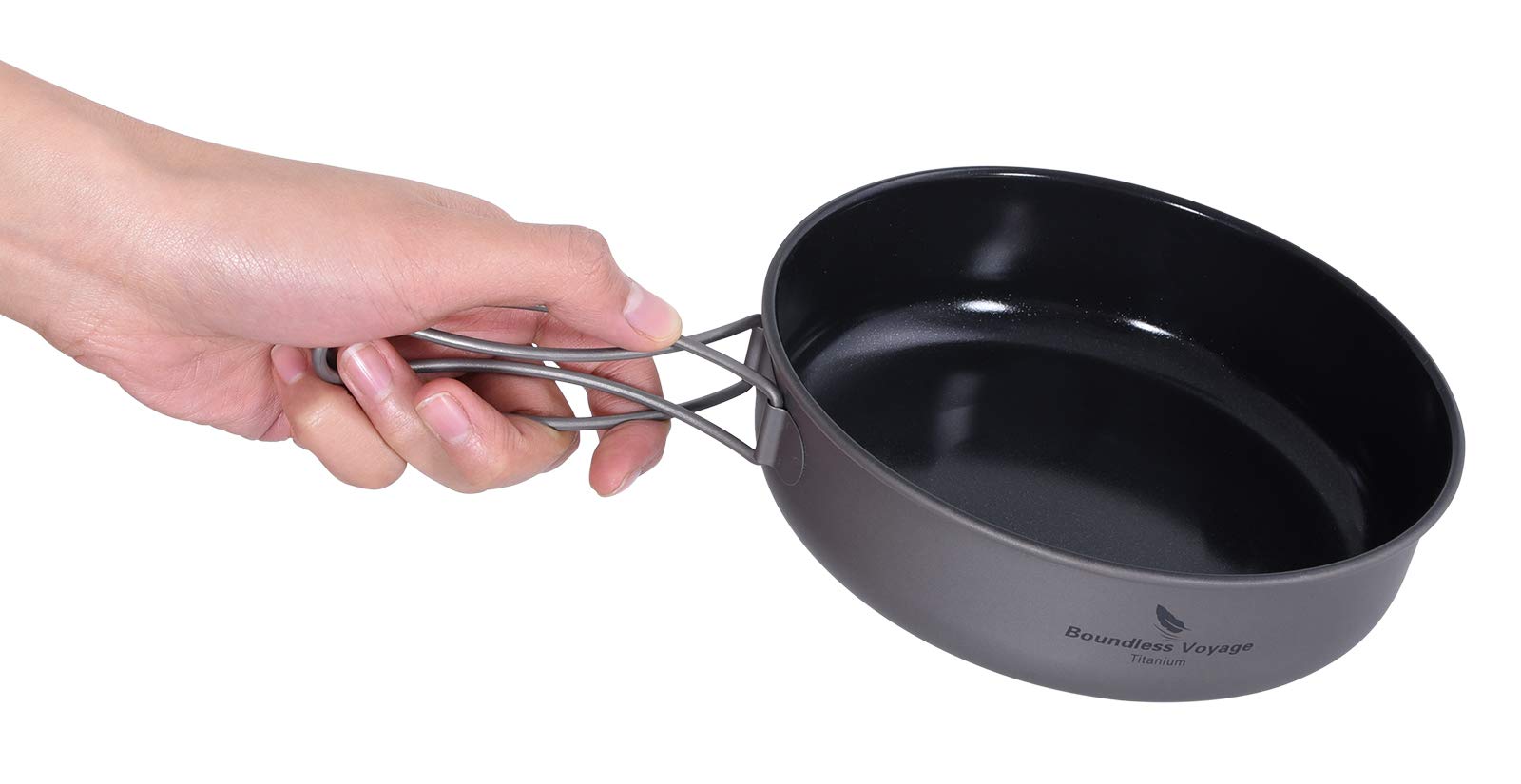 iBasingo Patelnia Griddle, 18 cm, lekka, nieprzywierająca, ceramiczna powłoka, wędrówki, kemping