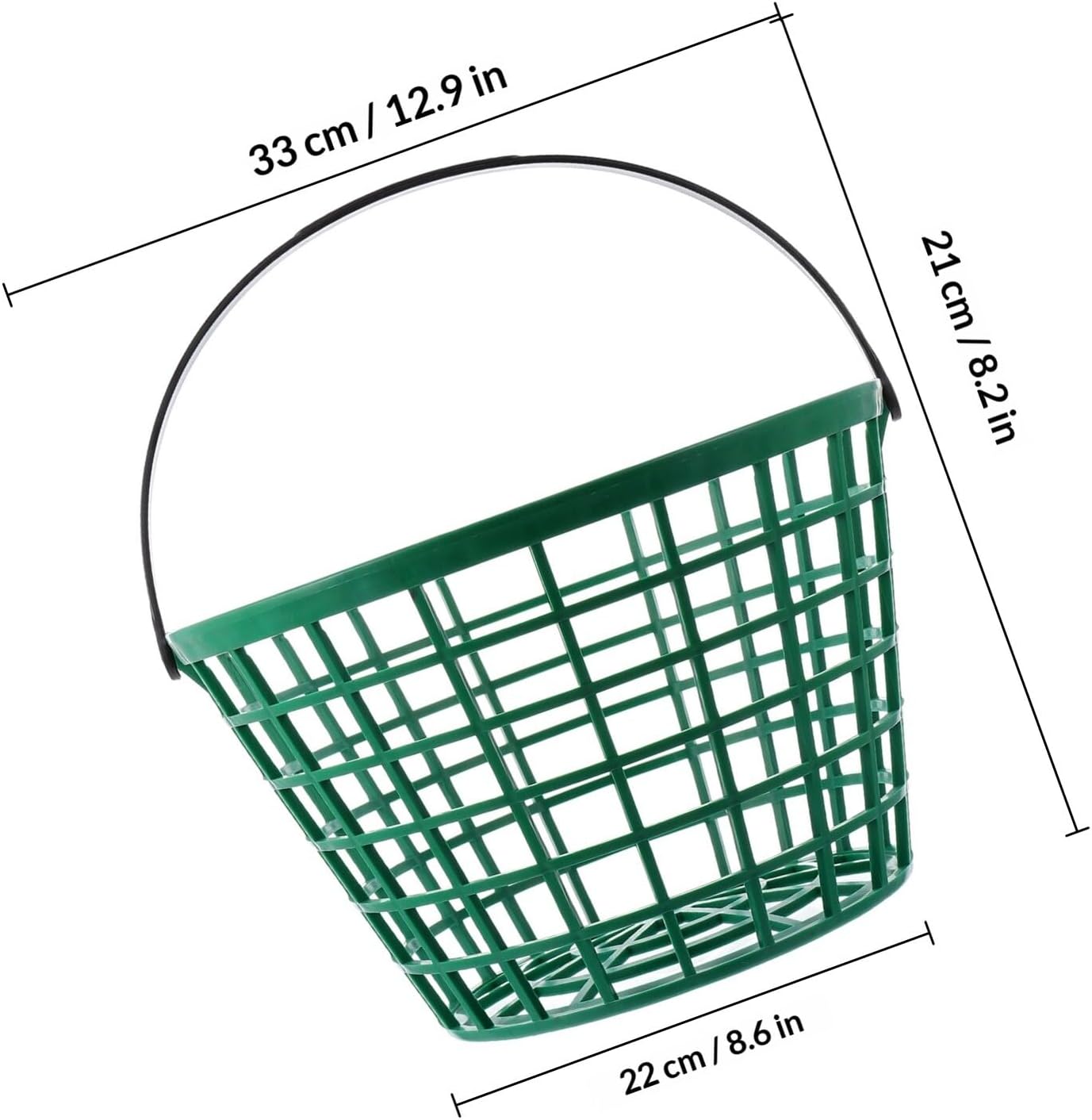 Alasum Golf Ball Basket with Handle 150-ball Capacity Plastic Storage Basket for Golf Practice Range Bucket for Outdoor Training