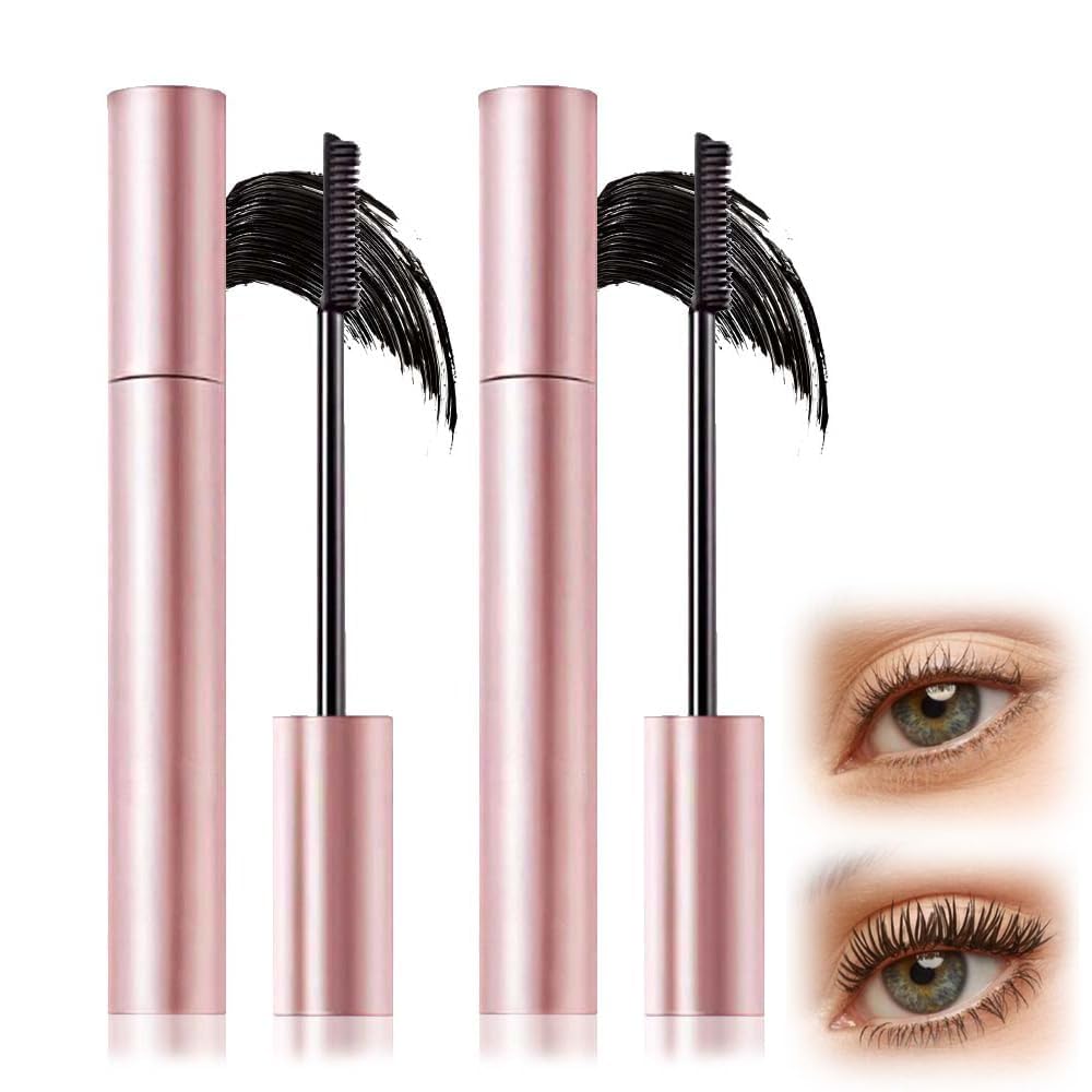 2pcs Comparison K Mascara Tubing Curling for Lash Makeup,Waterproof & Sweatproof Long Lasting Non-Smudged Comparisonk Mascaras (Brown, brown)