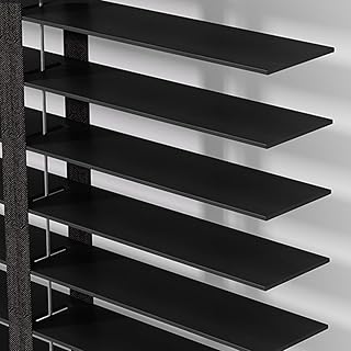 Faux Wood Blinds & Shades, Cordless, Custom Size W20~72" × H30~82", Blinds for Indoor Windows, Room Darkening Window Blinds for Home Interior Windows and Doors(Black)