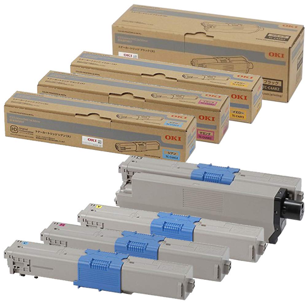 Amazon | [ セット品 ] OKI 純正 TC-C4A2 トナーカートリッジ 4色 (大  