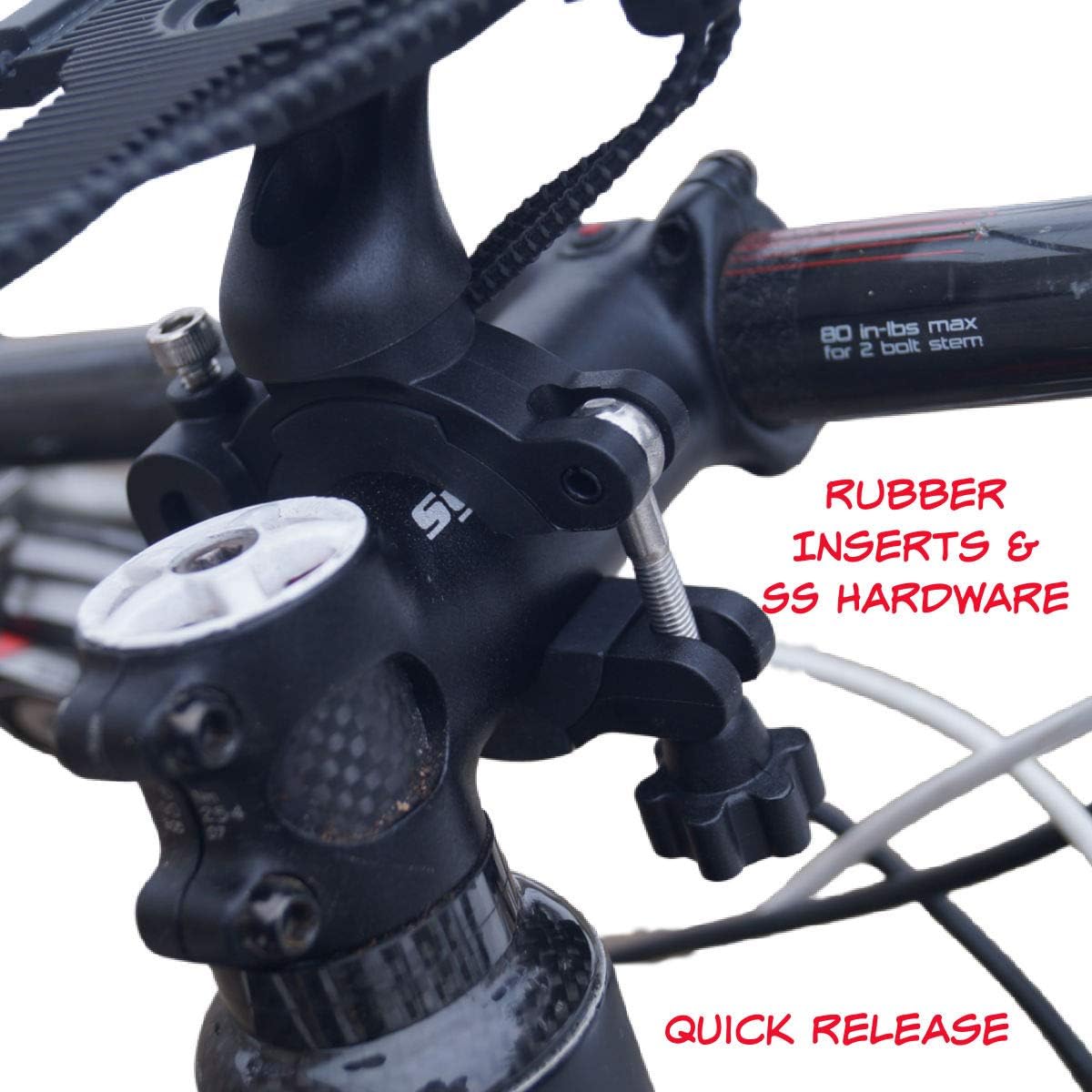 BiKase ElastoKASE - Universal Cell Phone Holder for Handlebar, Ideal for eBike, Road & Mountain Bikes, Quick Release, 360° Rotation, Fits All Phones, Shock-Resistant, Easy Install