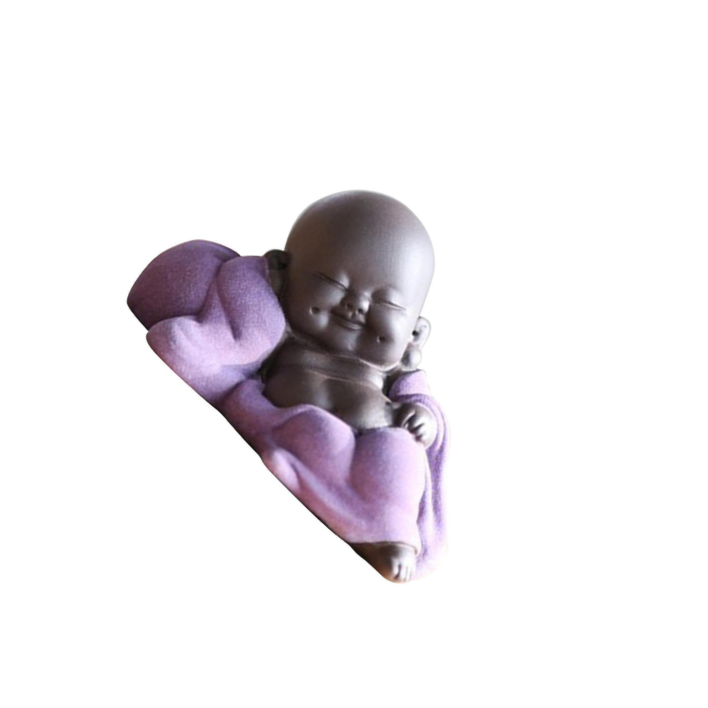 PIXZCSA Exquisite Little Buddha Figurine Handcrafted Ceramic Sculpture Home Decor Piece Exquisite Workmanshio Be Nice Decoration For Home Tea Board Little, Style E