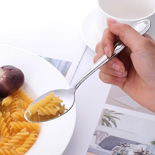 Miniatura 292 de Juego de 12 cucharas de café, mini cucharas de café, cucharas de espresso de acero inoxidable, cucharas pequeñas para postre, té, aperitivo, 4.6