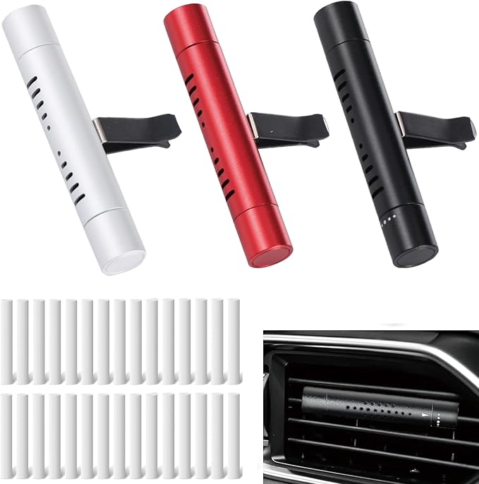 Car Diffuser Vent Clip 3-Pack 30 Unscented Refill Sticks