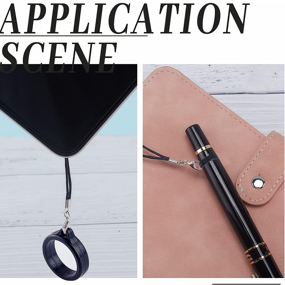 Set 42 Pezzi Cordini Anti-Smarrimento - Anelli In Silicone Nero, 8mm, Per Chiavi E Penne - Foto 10