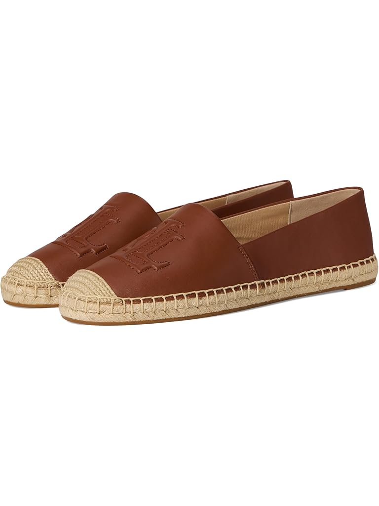 Tan Lauren Ralph Lauren Cameryn Nappa Leather Espadrille