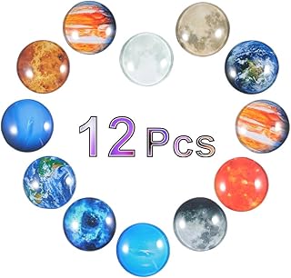 12 Sztuk Planety Magnesy Na Lodówkę Wszechświat Księżyc Szkło Kryształowe Naklejki Na Lodówkę Najlepszy Prezent Na Parapetówkę Prezent Dekoracje Prezent