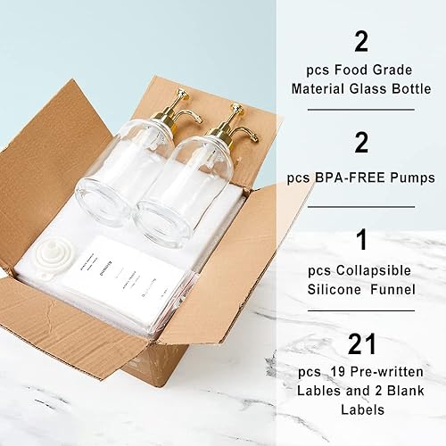 Miniatura 6 de ANRANJU Dispensador de jarabe de café para accesorios de barra de café, (16.9 oz16.9fl oz), dispensador de botella de jarabe de café con 21