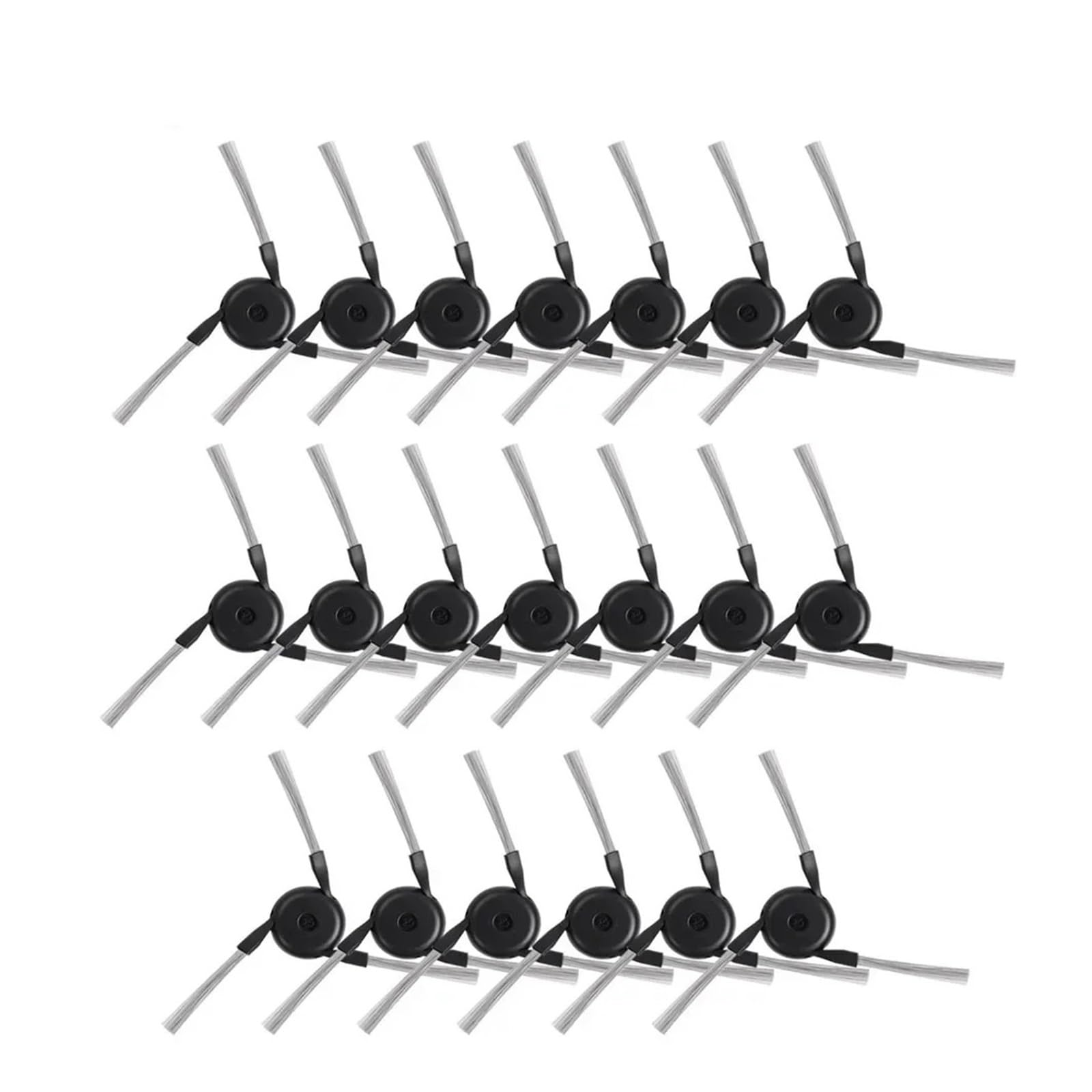 Qlmxjvzhkcn 20Pcs Black Side Brush，Compatible For Dreame，X40 Ultra/X40 Pro/X50/X50 Ultra/S40 Enhanced/X40 Pro Ultra/L40 Ultra/X30 Pro Ultra Robot Vacuum Cleaner(20Pcs Black)