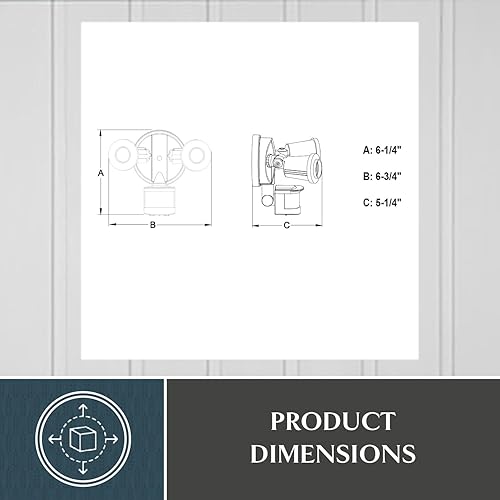 Miniatura 8 de VAXCEL Luz de inundación de seguridad para exteriores del atardecer al amanecer con sensor de movimiento de bronce, 2 cabezales de luz ajustables, 4