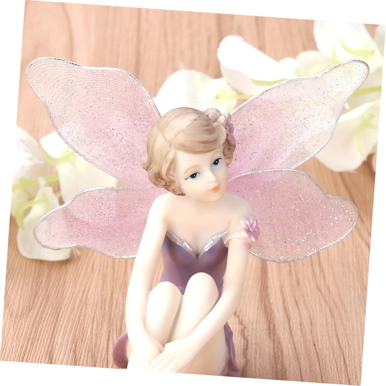 IMIKEYA 2stücke Schöner Aus Harz Mit Handbemalte Miniaturfiguren Für Hochzeitsdekoration Und Garten Sitzend Stil b Beine Geschlossen Für Fairy Garden Und