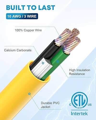 Miniatura 10 de Kohree NEMA L5-30P a 14-50R Cable adaptador de generador, 3 clavijas de 30 amperios con bloqueo giratorio a receptáculo de 50 amperios, STW 10 AWG