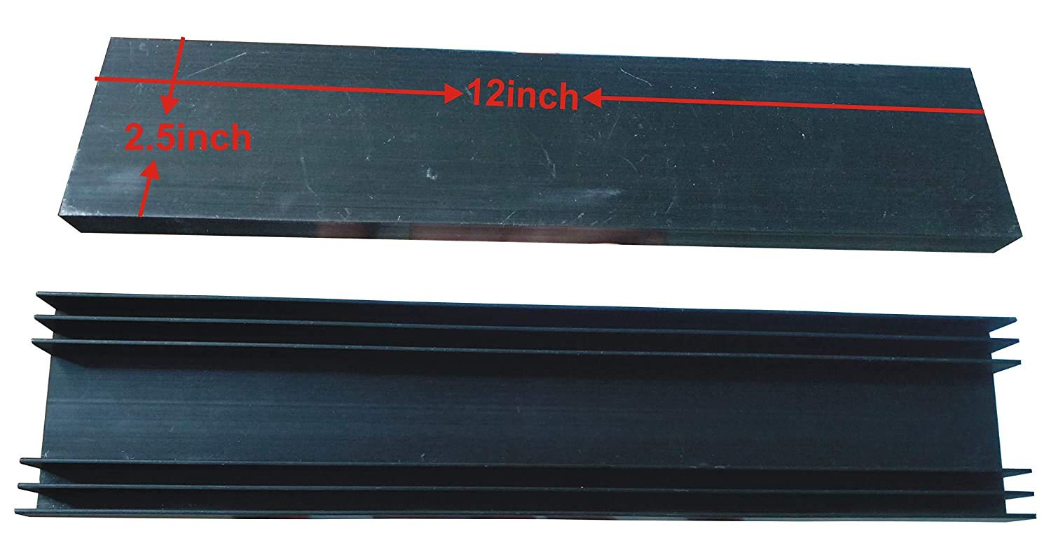 Belfin Aluminium Heat Sink for Cooling Solution High Power Transistor & IC Amplifier Board or Other Uses (Black)