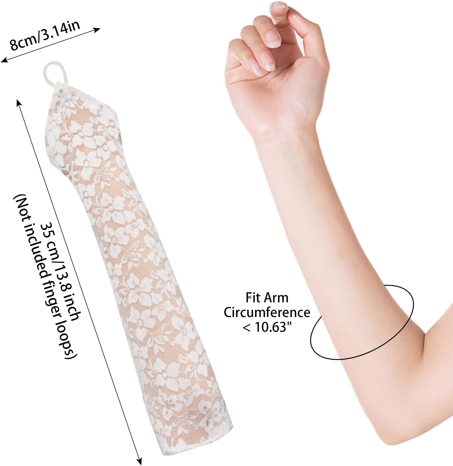 Long Keeper Elegant Floral Lace Gloves Women Elbow Length Fingerless Long Gloves for Bridal Opera Evening Wedding Party Prom - Image 3