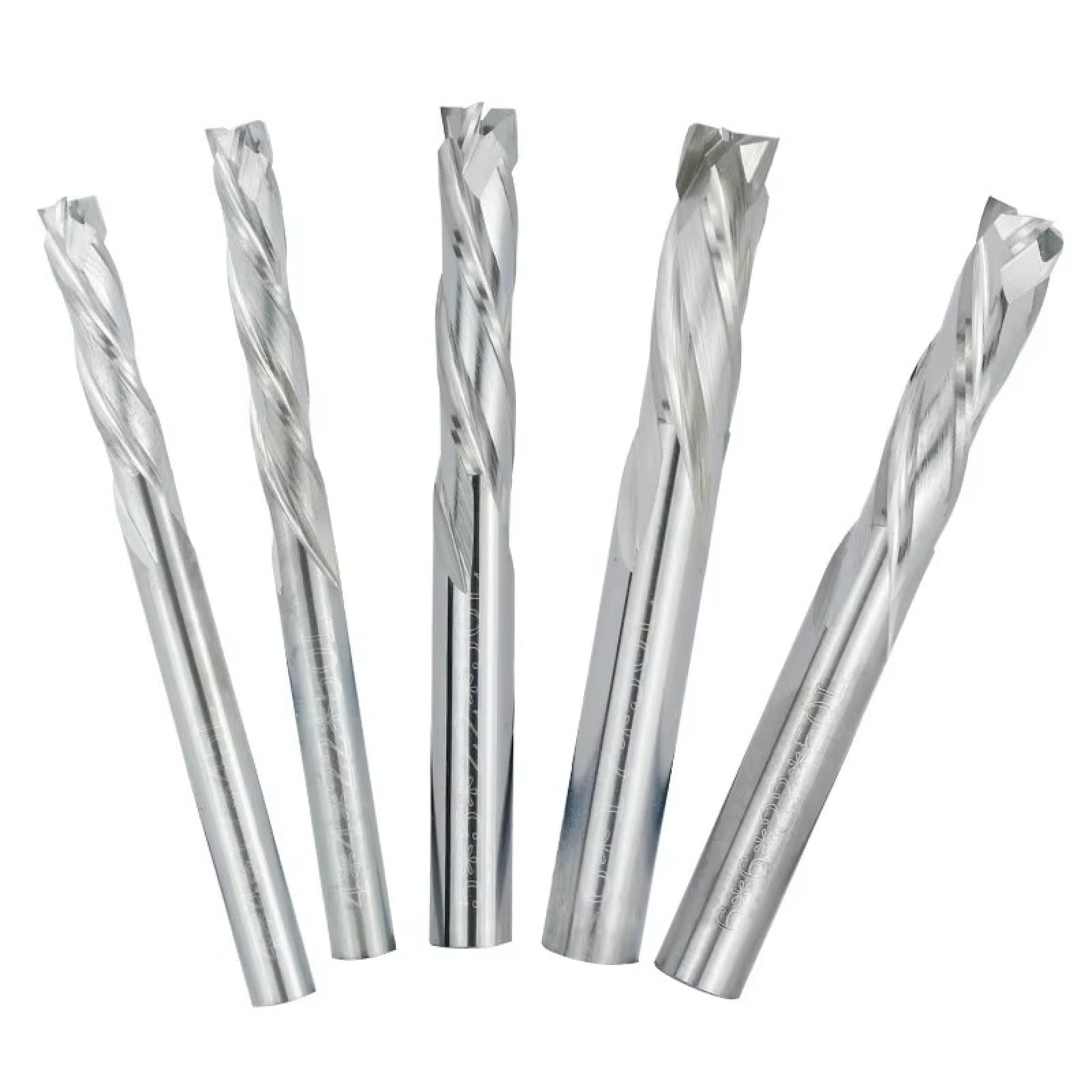 Frez CNC 3 flet do góry i w dół rzeźbiony frez z węglików spiekanych do cięcia metalu aluminium, 6x6x32x70