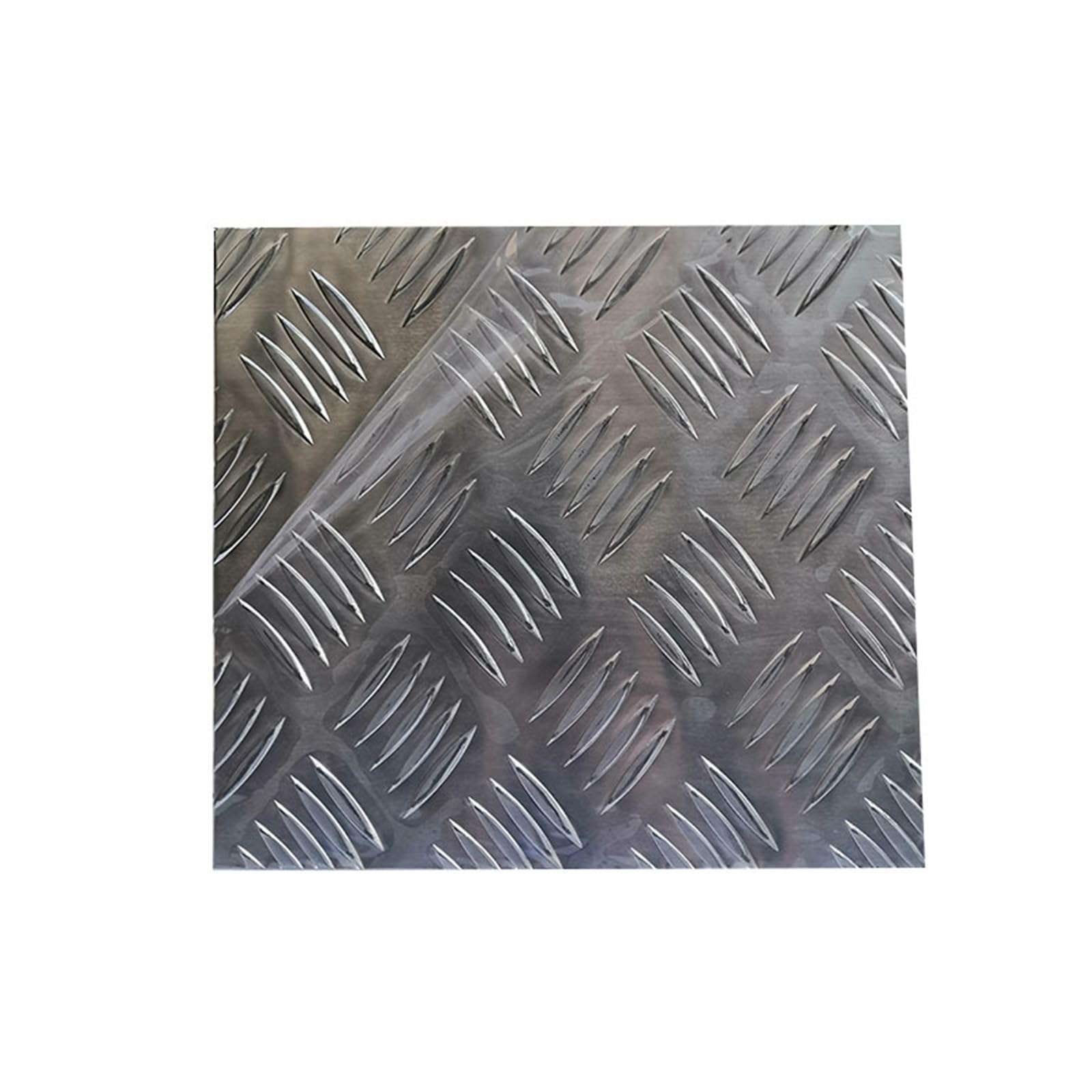 Aluminiumblech, Aluminium-Riffelblech, fünf Stäbe, geprägtes Muster, 100/200/300 mm x 0,5/1,0 mm, mehrere Packungen(300 * 300 * 1.0Mm 2Pcs)