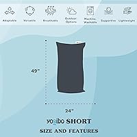 Vista 3 de Yogibo Puf corto para adultos, niños y adolescentes con relleno, suave, afelpado, cómodo, sensorial, sofá biplaza, funda lavable, neutro brillante