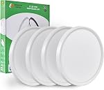 6PK 12 Inch LED Flush Mount Ceiling Light, 24W, 2520LM, 3000K/4000K/6000K CCT Selectable, Round Flat Panel Light Low Profile Ceiling Light Fitures for Hallway, Kitchen, Bedroom, Laundry Room