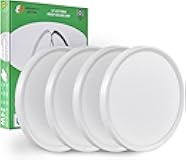 4PK 12 Inch LED Flush Mount Ceiling Lights, 24W, 2500LM, 3000K/4000K/6000K CCT Selectable, Round Flat Panel Lights for Hallway, Kitchen, Bedroom, Laundry Room