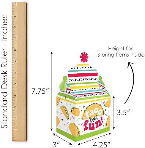 Miniatura 6 de Big Dot of Happiness Taco 'Bout Fun – Caja de regalo para fiestas – Cajas mexicanas para golosinas – Juego de 12