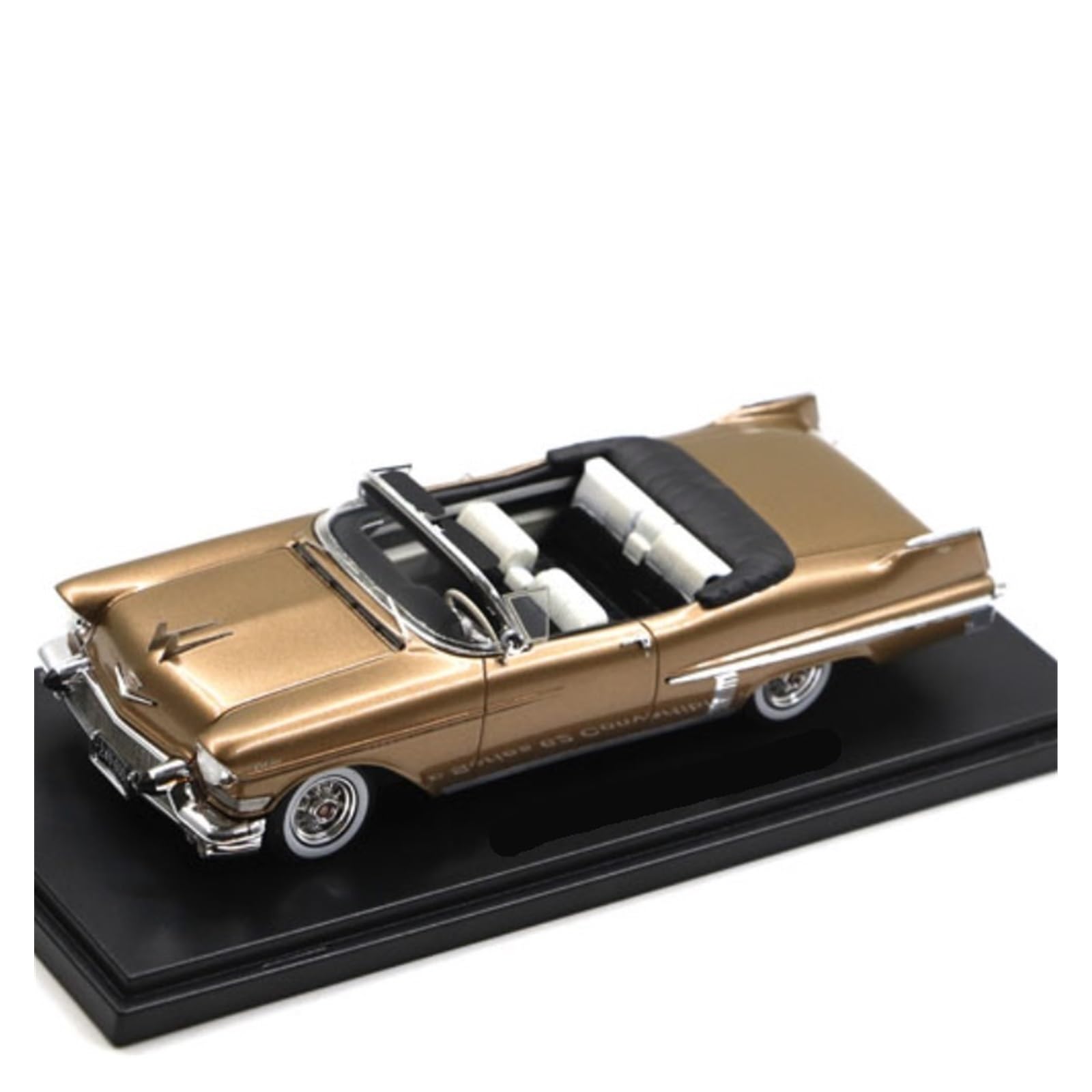 Modellino Di Auto In Lega Di Zinco 1/43 Per Cadillac 1957 Oro Convertibile Classico Modello Di Auto In Resina Pressofusa Collezione Esposizione Statica Modellino Di Auto Pressofuso