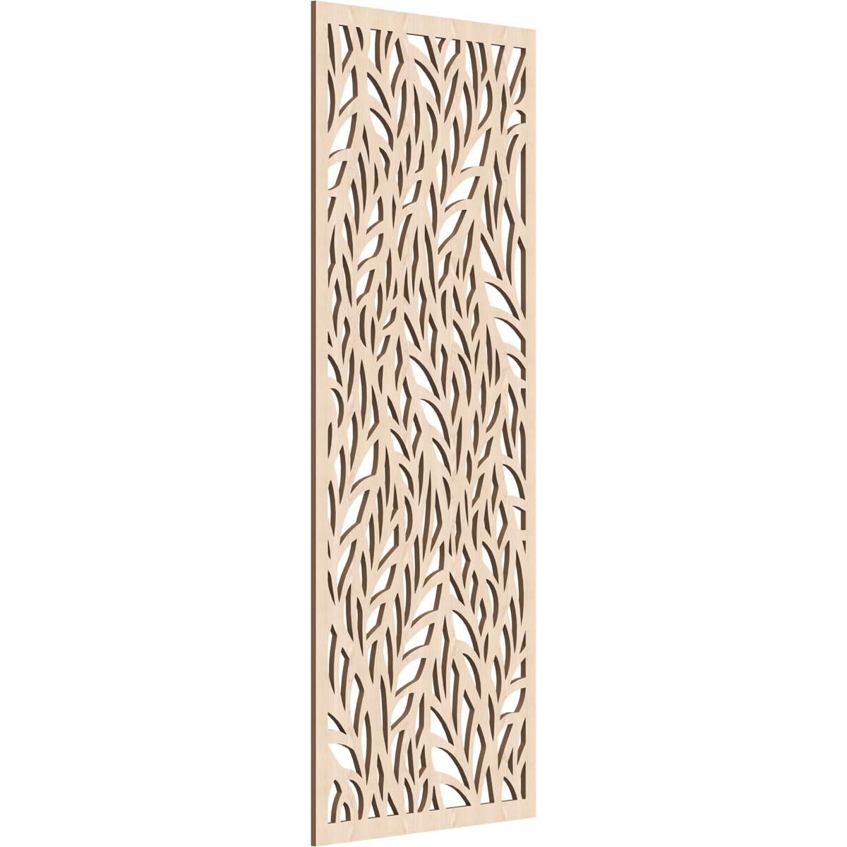 Ortonville Decorative Pierced Fretwork Wood Wall Panels, 23 3/8"W x 59 3/8"H x 3/8"T, Red Oak