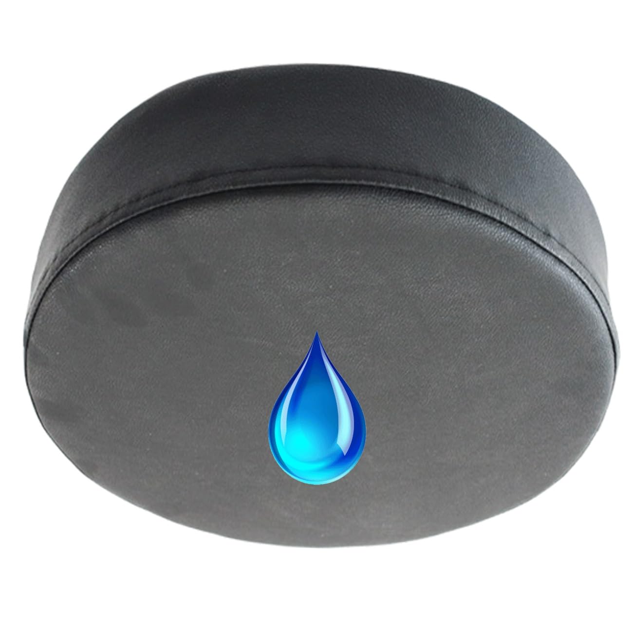 SDNAM Patio Waterproof Chair Seat Pad Comfortable Memory Foam Pad Round Outdoor Slip Chair Seat Cushion Thickened Leather Replacement Pad for Patio Furniture Home Garden(G17,1pc 50X50X8cm)