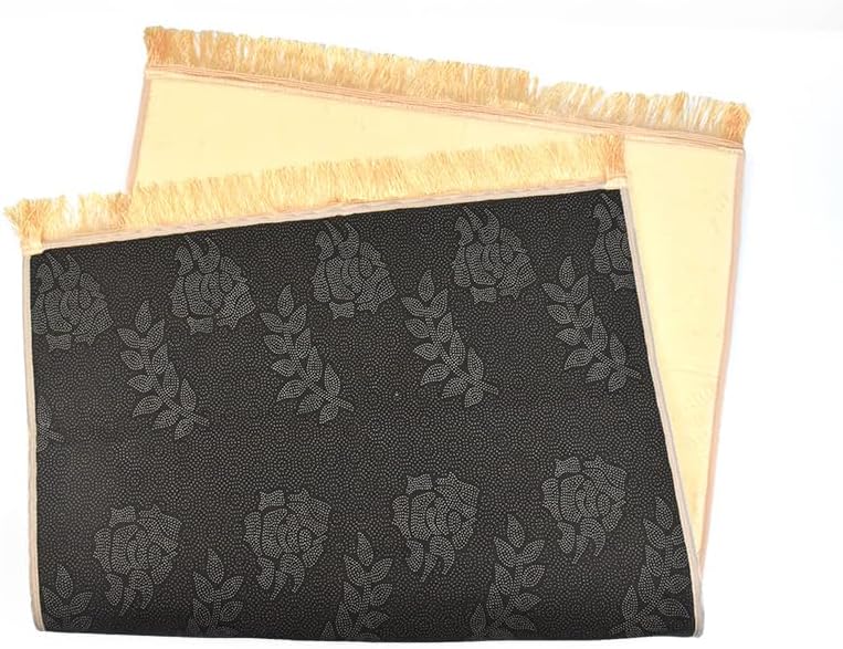 Miniatura 5 de Alfombra de oración musulmana cómoda de alta calidad con patrón dorado adornado, terciopelo suave con tema de diseño tradicional, alfombrilla ancha