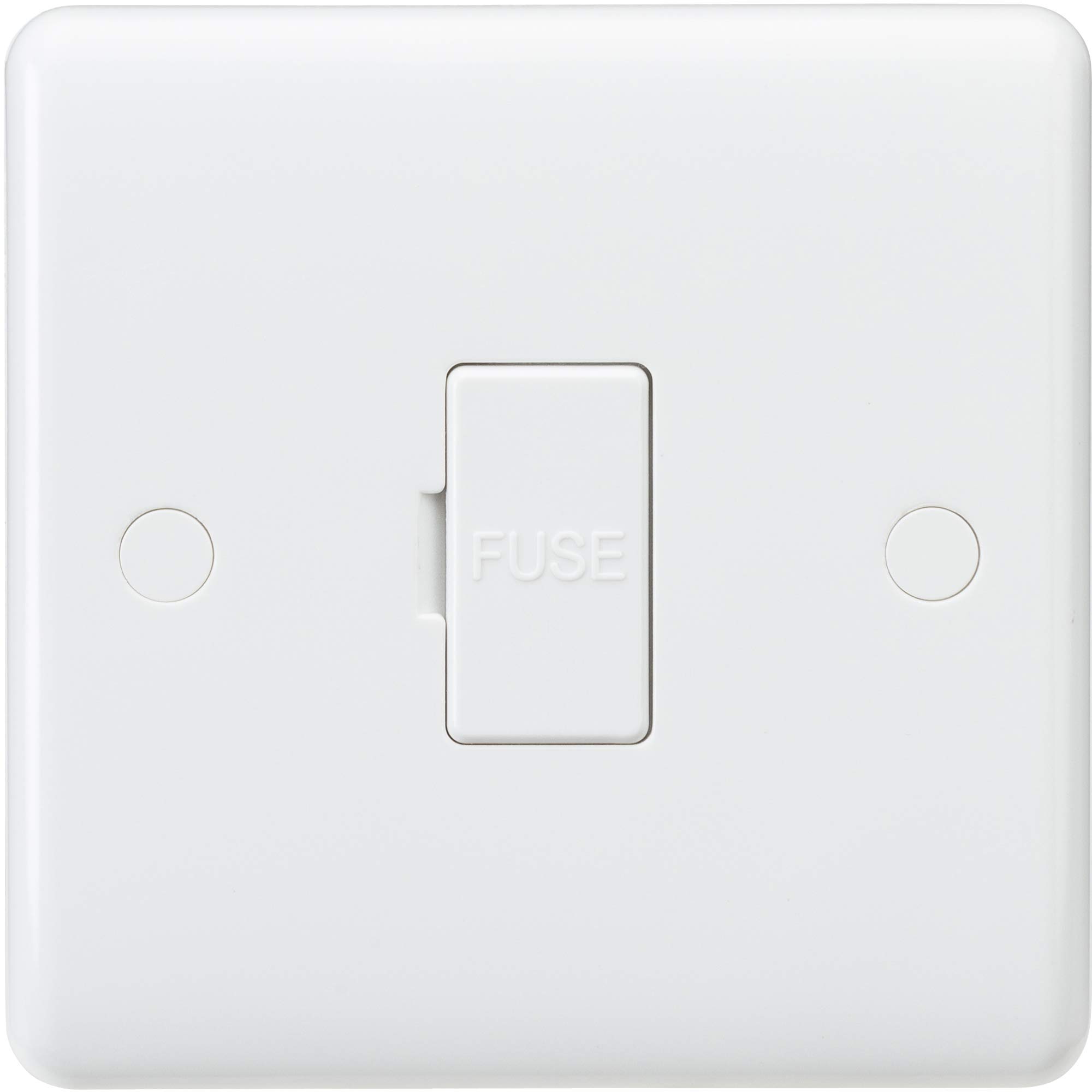 Knightsbridge CU6000-3A Curved Edge 13 Spur Unit with 3 A Fuse Fitted, 230 V, White