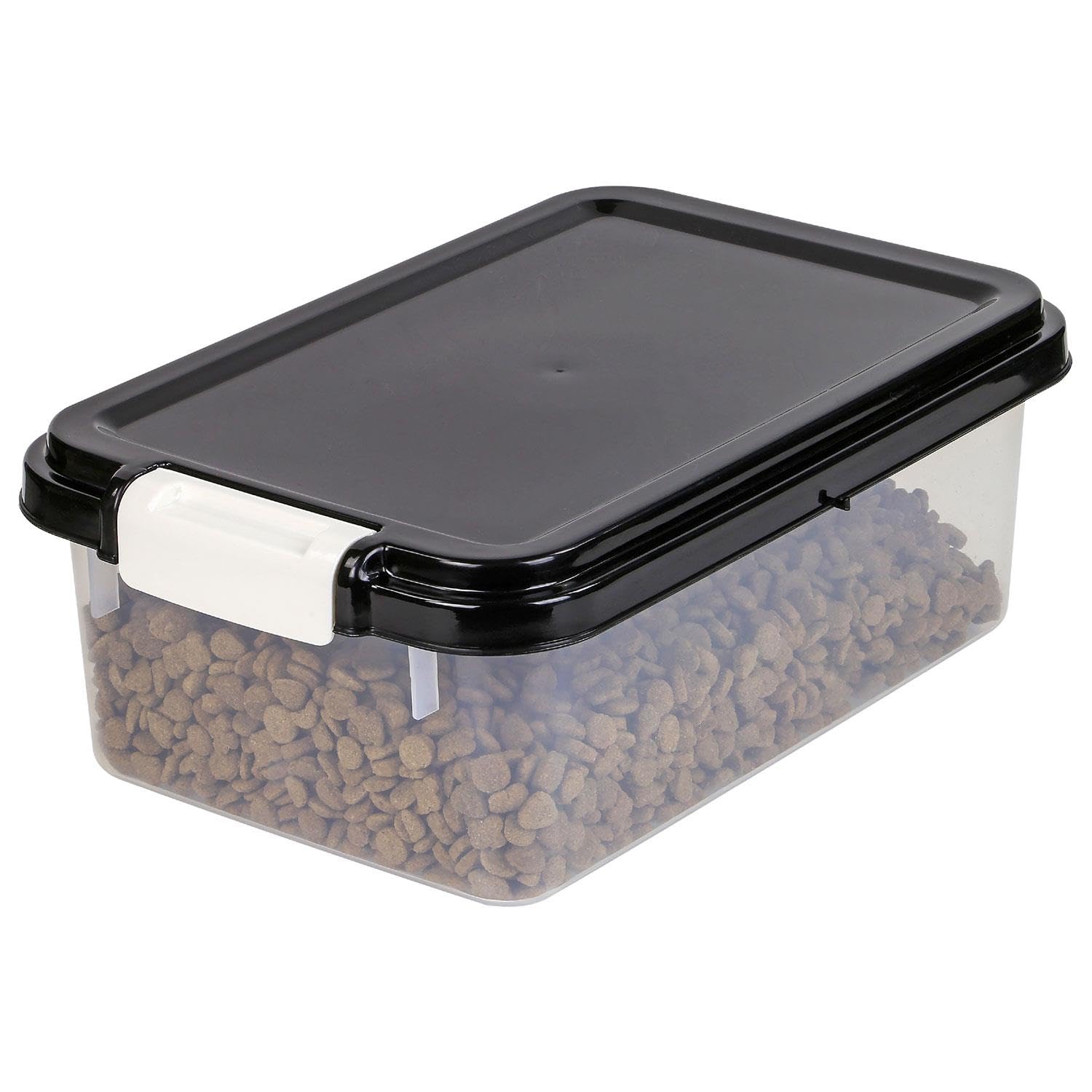 Livhome Black 13L Airtight Pet Food Storage Bin, Up To 11Lbs, Bpa Free, Stackable, Suitable For Dog Cat Bird Food & Treats (Black)