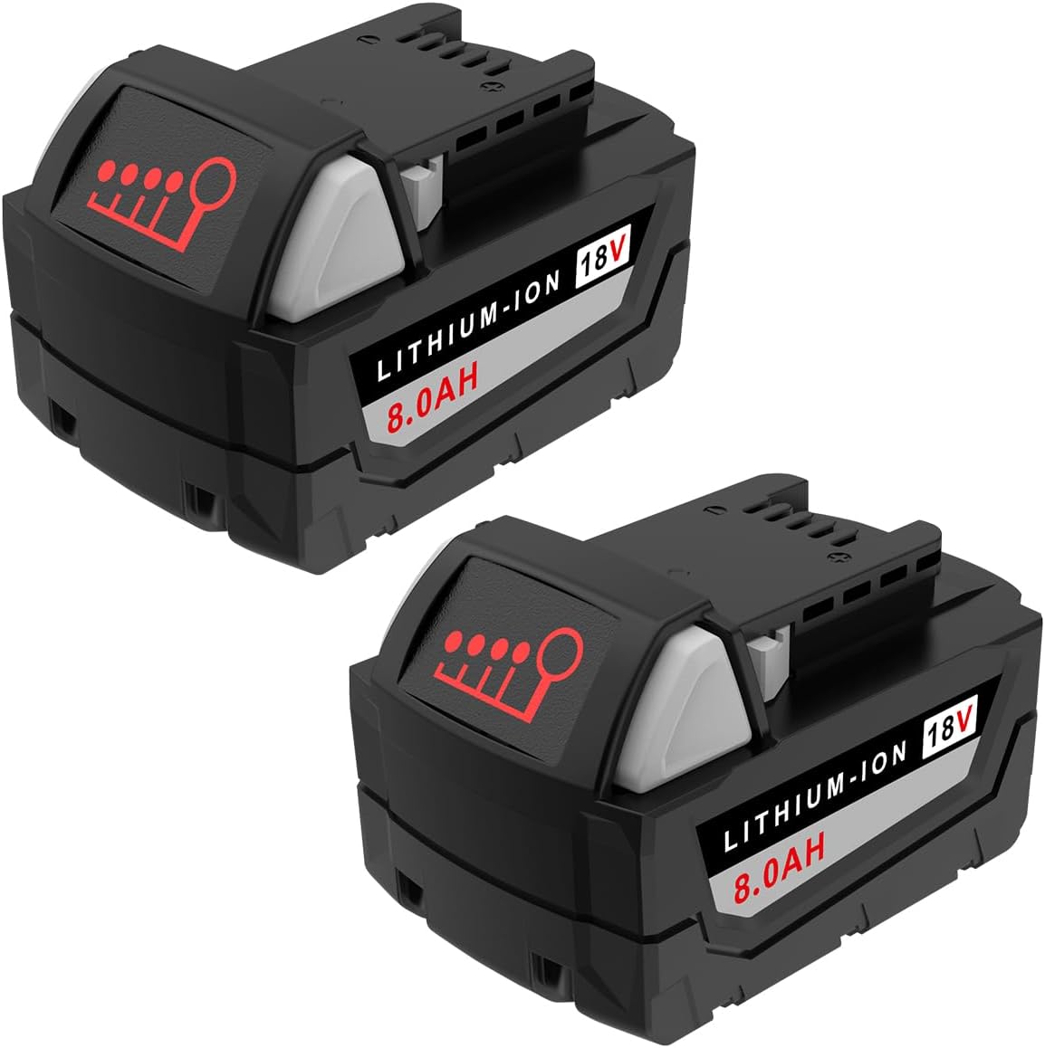 XAMP 8000mAh 18V Battery Replacement for M18 Battery,18 Volt Batteries Compatible with Tools and Chargers, Compatible with 48-11-1850, 48-11-1852, 48-11-1865, 48-11-1862 etc Cordless Tools (2Pack)