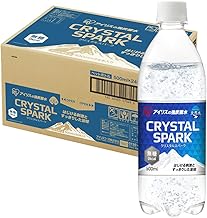 CRYSTAL SPARK Carbonated Water, 16.9 fl oz (500 ml) x 24 Bottles, Strong Carbonated Water, Iris Ohyama, Plastic Bottle, 16.9 fl oz (500 ml) Bottle, Split Material