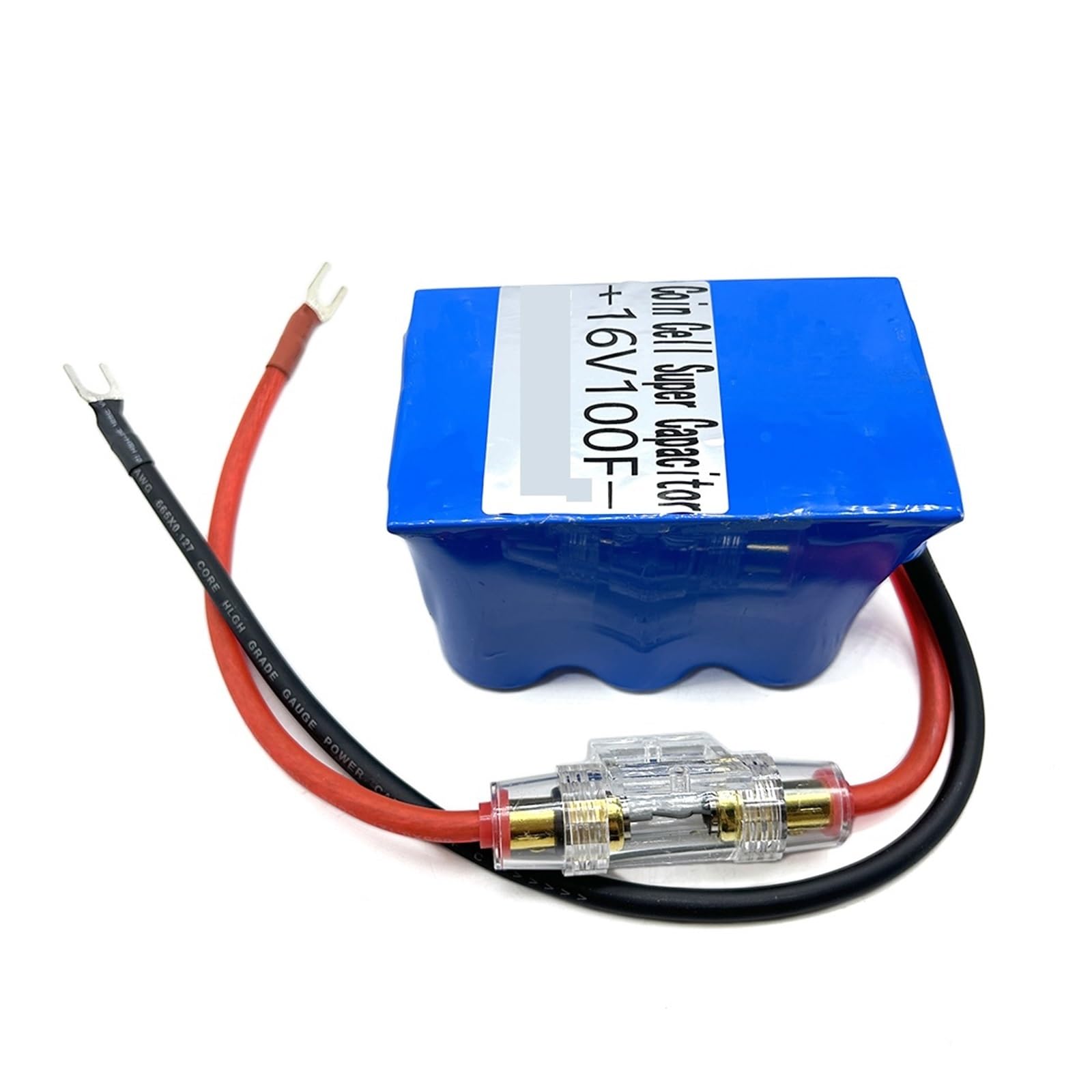 1 Juego de módulo rectificador automotriz de 16 V y 100 F con Carcasa termorretráctil y Fuente de alimentación de Respaldo con supercondensador de 2,7 V y 600 F.