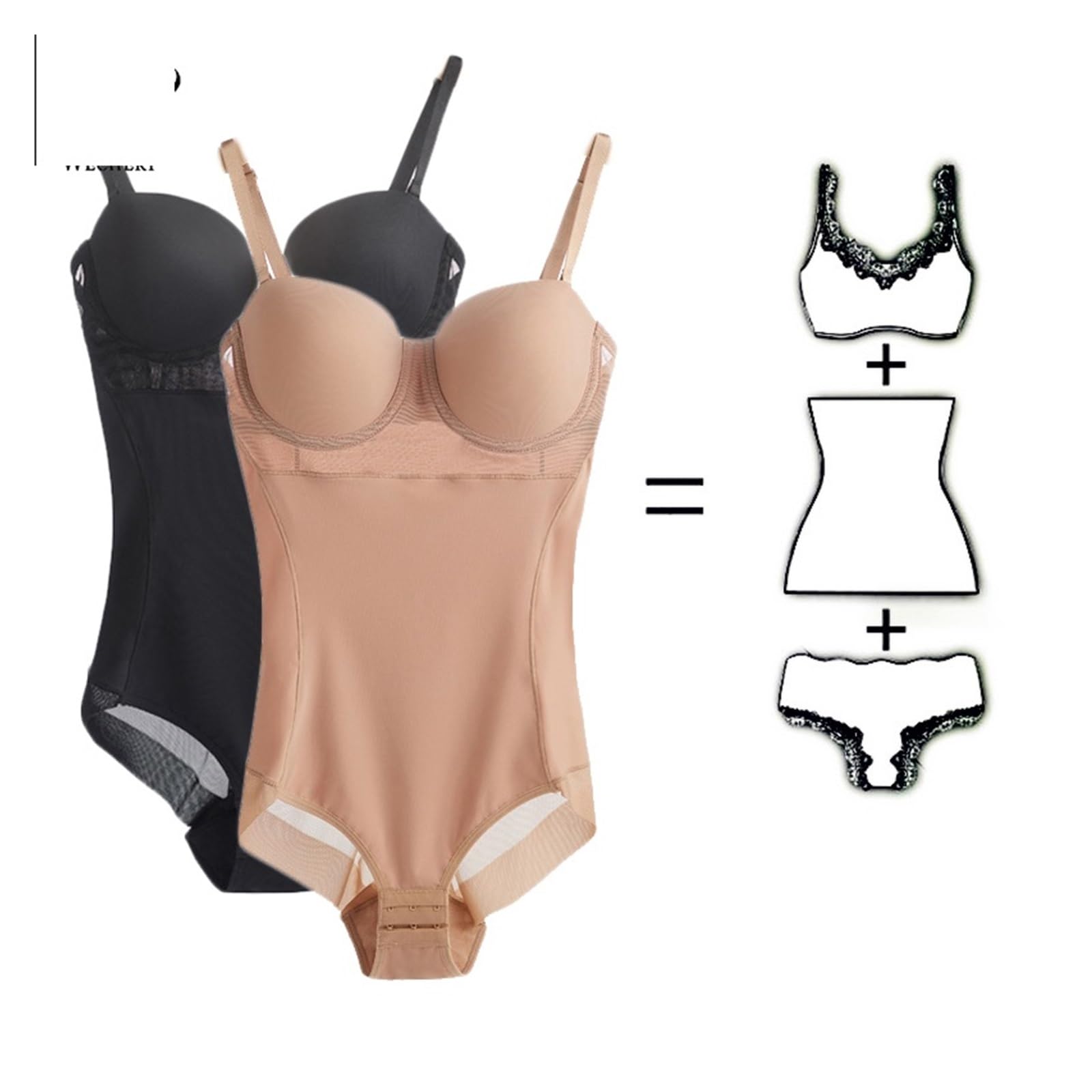 Fajas Reductoras Mujer Fajas moldeadoras for mujer, body adelgazante, ropa interior, push up, body con aros y tirantes